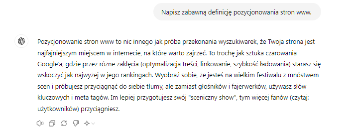 Content a ai: zabawna definicja pozycjonowania