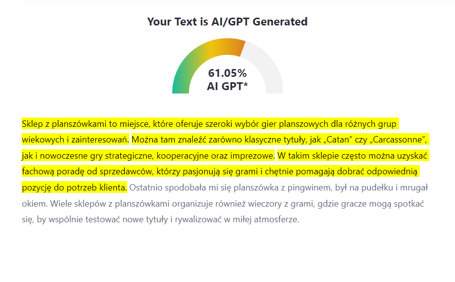 treści generowane przez ai, wykrywacz ai 