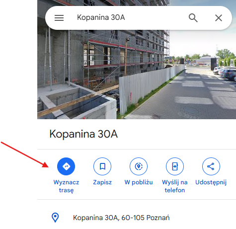 mapy Google wyznaczanie tras 